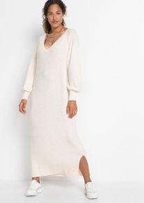 bonprix Oversized Strickkleid in Midil&auml;nge, beige, Gr.56/58 (3XL), L&auml;ssiges Oversized Strickkleid in Maxil&auml;nge mit leichten Ballon&auml;rmeln