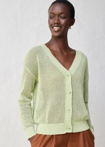 bonprix Ajour-Strickjacke, gr&uuml;n, Gr.44/46 (L), exklusive Ajour-Strickjacke, 70% Baumwolle