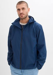 bonprix Wasserdichte Regenjacke, blau, Gr.58, moderne Regenjacke mit seitlichen Eingrifftaschen, wasserdicht und winddicht