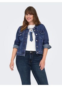 Only sheego Gro&szlig;e Gr&ouml;&szlig;en Jeansjacke, dark blue denim, Gr&ouml;&szlig;e 54 - Damen