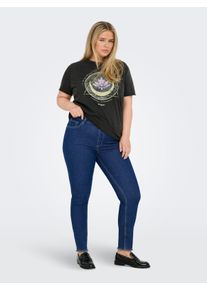 Only sheego Gro&szlig;e Gr&ouml;&szlig;en Skinny-fit-Jeans, dark blue denim, Gr&ouml;&szlig;e 54 - Damen