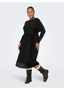 Only sheego Gro&szlig;e Gr&ouml;&szlig;en Chiffonkleid, black, Gr&ouml;&szlig;e M - Damen