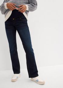 bonprix Umstands-Stretch-Jeans Bootcut, blau, Gr.50, Bequeme Schwangerschaftsjeans mit leicht ausgestelltem Bein, 82% Baumwolle