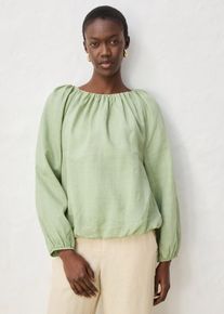 bonprix Tunika aus Ramie, gr&uuml;n, Gr.48, luftige Fr&uuml;hlings-Tunika aus hochwertigem Premium Ramie