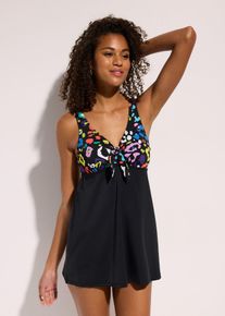 bonprix Badekleid mit kleiner Schleife, schwarz, Gr.44, Badekleid mit integriertem Badeanzug