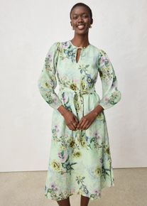 bonprix Maxikleid aus Ramie, gr&uuml;n, Gr.48, ab in den Fr&uuml;hling mit dem leicht ausgestellten Maxikleid aus k&uuml;hlenden Ramie