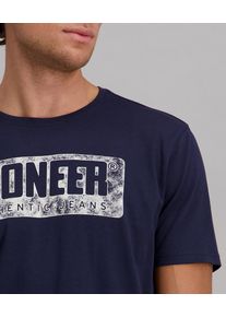 T-Shirt, Damen, Gr. XL, night sky, Jersey, Obermaterial: 100% Baumwolle, Pioneer Authentic Jeans, bedruckt, normal normal, Rundhals, Shirts T-Shirt, mit Logo Print