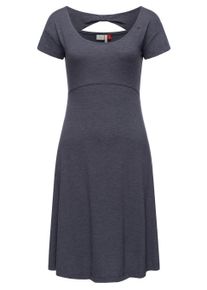 Sommerkleid Ragwear "Sommerkleid Lunngo Solid", Damen, Gr. XL, N-Gr, blau (navy), Obermaterial: 48% Viskose CV. 47% Polyester PES. 5% Elasthan EL., Kleider Sommerkleid
