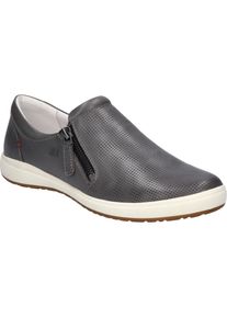 Slipper Josef Seibel "Caren 22, graphit", Damen, Gr. 39, grau (graphit), Obermaterial: 100% Rindsleder Leather cow., Schuhe Slipper