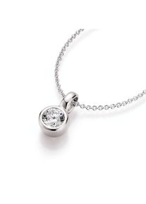 Kette mit Anh&auml;nger Smart Jewel "Kette Zirkonia-Anh&auml;nger, Silber 925", wei&szlig;, Halsketten, Damen, Silber 925 (Sterlingsilber), Kette mit Anh&auml;nger