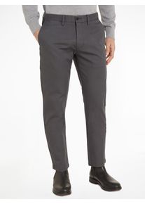 Chinohose Tommy Hilfiger "Chino Denton 1985 PIMA CO", Herren, Gr. 36, L&auml;nge 32, grau (schwarzgrau), Web, Obermaterial: 96% Baumwolle, 4% Elasthan, unifarben, straight fit lang, Hosen Chinohose, Straight Fit