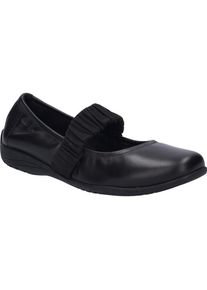 Ballerina Josef Seibel "Fenja 25, black-black", Damen, Gr. 43, schwarz (schwarz, schwarz), Obermaterial: 100% Rindsleder Leather cow., Schuhe Ballerina