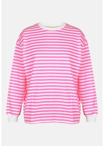 T-Shirt SALZHAUT "Shirt AFFSEEPN", Damen, Gr. L, pink (sanftes wei&szlig;, neonpink), Obermaterial: 100% Baumwolle CO., Pullover T-Shirt