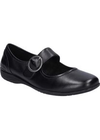 Ballerina Josef Seibel "Fenja 18, black-black", Damen, Gr. 45, schwarz (schwarz, schwarz), Obermaterial: 100% Rindsleder Leather cow., Schuhe Ballerina