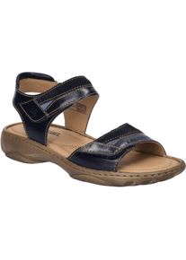 Sandale Josef Seibel "Debra 19, blau", Damen, Gr. 42, blau (denim, kombi), Obermaterial: 100% Rindsleder Leather cow., Schuhe Sandale