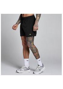 Myprotein MP Herren Training 5 Woven Shorts - Schwarz / Hellgr&uuml;n - M