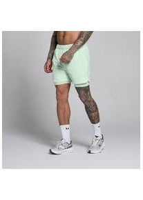Myprotein MP Herren Training 5 2-in-1 Woven Shorts - Hellgr&uuml;n - XS