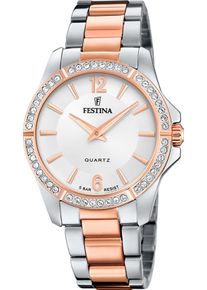 Quarzuhr Festina "Mademoiselle", rosa (silberfarben, ros&eacute;goldfarben), Armbanduhren, Damen, Quarzuhr, Armbanduhr, Damenuhr, Edelstahlarmband