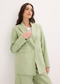 bonprix Leinen-Blazer, gr&uuml;n, Gr.36, Einkknopf-Blazer mit Pattentaschen