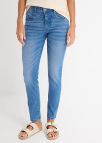 bonprix Skinny Jeans High Waist cropped, blau, Gr.38, Hohe Skinny-Jeans mit Stretch, 76% Baumwolle