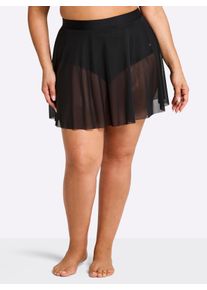 sheego Gro&szlig;e Gr&ouml;&szlig;en Badehose mit Mesh-Rock, schwarz, Gr&ouml;&szlig;e 54 - Damen