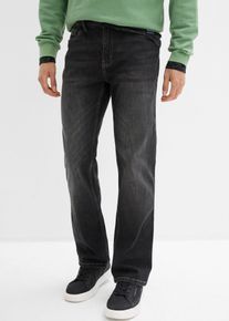 bonprix Regular-Fit-Jeans Bootcut, schwarz, Gr.52, Angesagte Regular Fit Stretch-Jeans, Bootcut mit leichter Waschnung, 79% Baumwolle (organic)