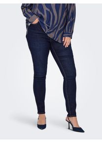 Only sheego Gro&szlig;e Gr&ouml;&szlig;en Skinny-fit-Jeans, dark blue denim, Gr&ouml;&szlig;e 54 - Damen