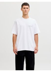 Jack & Jones T-Shirt JACK & JONES "JPRBLAOWEN SS BRANDING TEE SN", Damen, Gr. XL, hellwei&szlig;, Jersey, Obermaterial: 95% Baumwolle, 5% Elasthan, unifarben, relaxed fit normal, Rundhals, Shirts T-Shirt, Baumwollmischung, relaxed fit