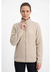 Fleecejacke Jack Wolfskin "LITE CURL FZ W", Damen, Gr. M (38/40), oyster, Fleece, Obermaterial: 100% Polyester. Futter: 100% Polyester, unifarben, Basic Po-bedeckend, elastischer Bund, Jacken Fleecejacke, atmungsaktives Material, elastische Kanten, Rei&szlig;verschlusstaschen