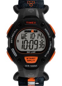 Chronograph Timex "IRONMAN MODERN VINTAGE", schwarz (schwarz, orange), Armbanduhren, Damen, Chronograph, Quarzuhr, Armbanduhr,Herrenuhr,digital,Textilarmband,Stoppfunktion,Tag