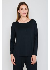 JOOP! Langarmshirt JOOP "Luxe", Damen, Gr. 36, schwarz, Jersey, Obermaterial: 95% Modal, 5% Elasthan, bequem h&uuml;ftbedeckend, Rundhals, Shirts Langarmshirt, mit Rundhalsausschnitt