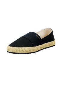 Espadrille Gant "RAFFIAVILLE", Damen, Gr. 36, schwarz, Textil, Schuhe Espadrille, Slipper, Sommerschuh, Loafer zum Schlupfen