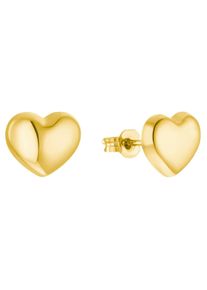 Paar Ohrstecker Amor "Golden Hearts", gold (goldfarben), Ohrringe, Damen, Gelbgold 585, Paar Ohrstecker