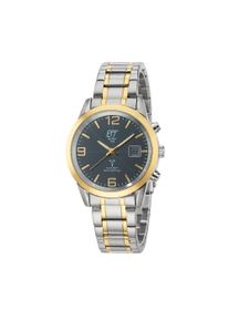 Funkuhr ETT "Gobi", silberfarben, goldfarben, Armbanduhren, Damen, Funkuhr, Armbanduhr, Solar, Herrenuhr, Edelstahlarmband, analog, digital