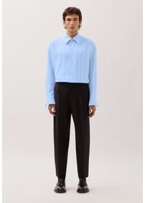 Businesshemd STUDIO SEIDENSTICKER, Damen, Gr. L (41-42), normale &Auml;rmell&auml;ngen, hellblau, 55% Polyester, 45% Viskose, gestreift, regular fit, 2-Knopf-Manschette, Hemden Businesshemd, Regular 1/1 Kentkragen Gestreift