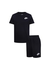 T-Shirt & Shorts Nike Sportswear "NKN CLUB LBR KNIT SHORT SET", Jungen, Gr. 80 (12M), schwarz, Sweatware, Obermaterial: 60% Baumwolle, 40% Polyester, unifarben, KOB Set-Artikel T-Shirt & Shorts, f&uuml;r Kinder