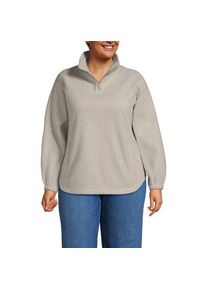 LANDS' END Luxe Fleece-Pullover, Damen,  Beige, Polyester, by Lands' End