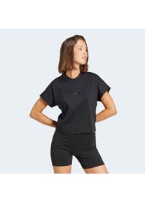 T-Shirt adidas Sportswear "W ALL SZN TEE", Damen, Gr. L, schwarz, Obermaterial: 100% Baumwolle, Rundhals, Shirts T-Shirt, bequeme Passform, sportlicher Stil, aufgesticktes Logo