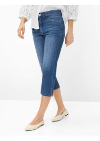 Brax Damen Caprihose Style MARY C USED REGULAR BLUE, denim blau, Gr. 34
