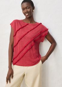 bonprix Shirt aus reinem Leinen mit Applikation, rot, Gr.40/42 (M), k&uuml;hlendes Leinen-Shirt mit eleganter Applikation, aus Leinen