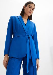 bonprix Blazer mit Bindeg&uuml;rtel, blau, Gr.44, Modischer Blazer mit Bindeg&uuml;rtel