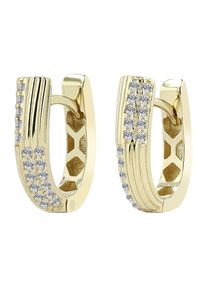 Adelia&acute;s Paar Creolen ADELIA&acute;S "Damen Ohrringe &iquest; Klappcreole aus 333 Gold mit Zirkonia", gold, Ohrringe, Damen, Paar Creolen