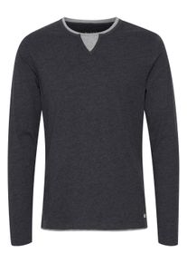 Rundhalsshirt Blend "Rundhalsshirt BHLeonas", Damen, Gr. L, grau (charcoal), Obermaterial: 80% Baumwolle CO. 20% Polyester PES., Shirts Rundhalsshirt