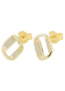 Adelia&acute;s Paar Ohrstecker ADELIA&acute;S "Damen Ohrringe &iquest; Ohrstecker aus 925 Silber", gold, Ohrringe, Damen, Silber 925 (Sterlingsilber), Paar Ohrstecker