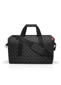 Reisetasche Reisenthel "allrounder L", glossy dots schwarz, B:48cm H:39,5cm T:29cm, Polyester, Taschen, Reisetasche, Innensteckf&auml;cher, gepolstert, &Ouml;ffnung Rei&szlig;verschluss, Tragehenkel