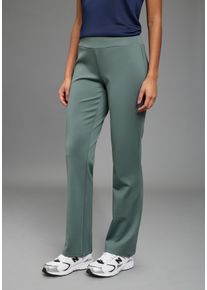 Jerseyhose Laura Scott "SPORTY-BOOTCUT", Damen, Gr. 46, N-Gr, salbeigr&uuml;n, Obermaterial: 95% Polyester, 5% Elasthan, unifarben, Basic, Hosen Jerseyhose, aus Polyester und Elasthan, unifarbene Optik