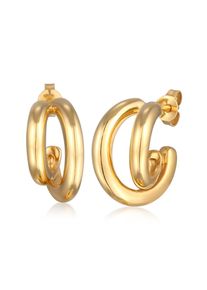 Paar Ohrstecker Elli Premium "Ohrringe Cerolen 925 Sterling Silver" Gr. 18, gold, Ohrringe, Damen, ohne Stein, Silber 925 (Sterlingsilber), Paar Ohrstecker
