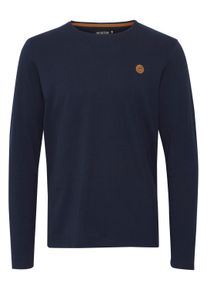 Langarmshirt INDICODE "Langarmshirt IDPhillo", Damen, Gr. L, blau (navy), Obermaterial: 100% Baumwolle CO., Shirts Langarmshirt