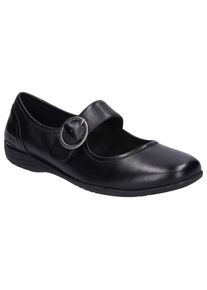 Riemchenballerina Josef Seibel "Fenja 18", Herren, Gr. 41, schwarz, Kalbsleder, Schuhe Riemchenballerina, Spangenschuh, Festtagsschuh, Komfortschuh mit modischer Schnalle