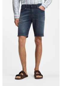 Jeansshorts BOSS Orange "Re.Maine Shorts Bo", Herren, Gr. 40, N-Gr, medium blau420, Denim/Jeans, Obermaterial: 78% Baumwolle, 20% Polyester, 2% Elasthan, unifarben, regular fit kniefrei, Jeans Jeansshorts, Stretch-Denim im Straight Fit